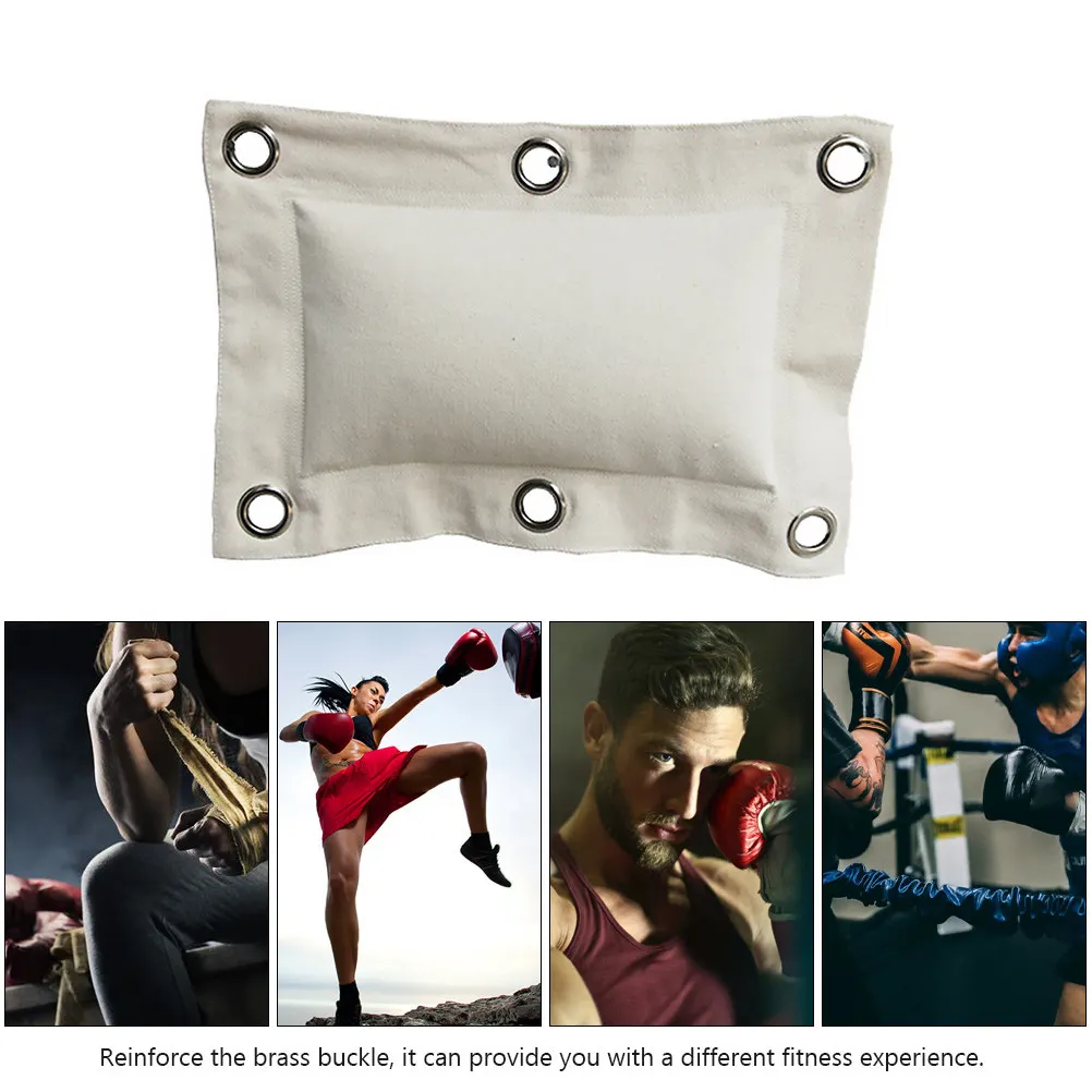 1Pcs Reinforced Brass Buckle Canvas Boxing Wall Bag Empty Sandbag Portable Lightweight for Boxing Training Gym Workout Exercise