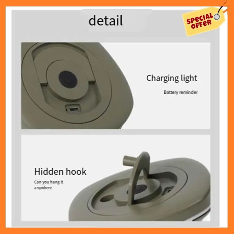 

AD08-1 PCS String Waterproof Rechargeable Light Outdoor Atmosphere Ambience Tent Decor Armygreen