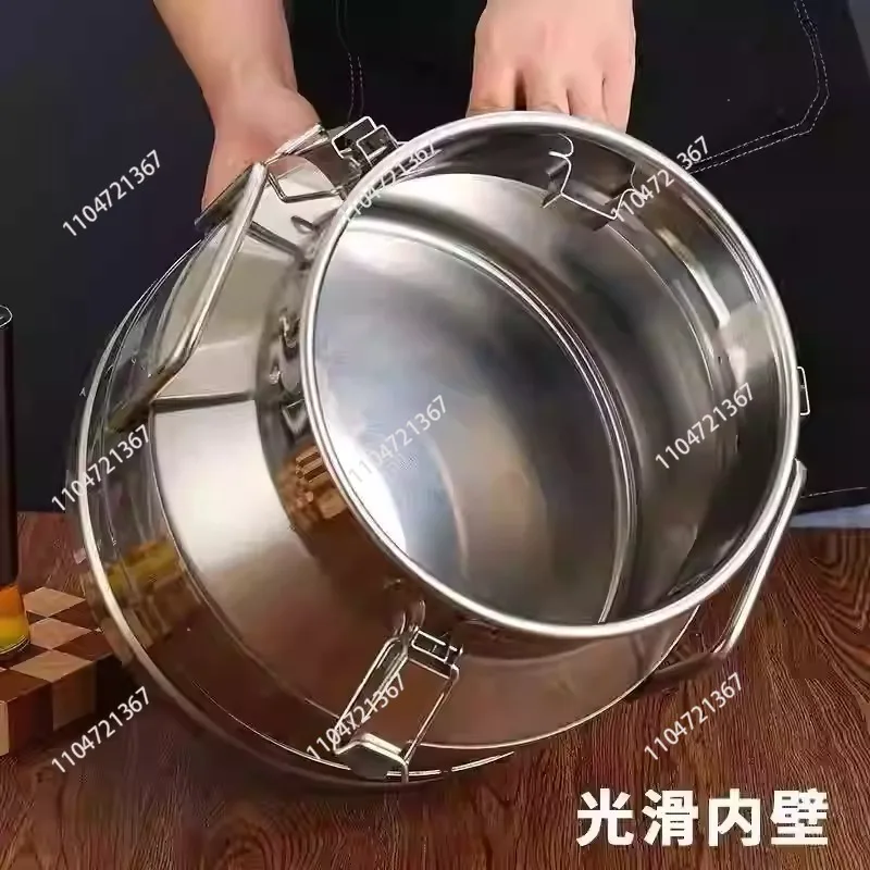 20L/30L/40L/50L/60L Stainless Steel Milk Can Canister Dairy Pot Bucket Liquid Storage Barrel For Home Application 1pcs