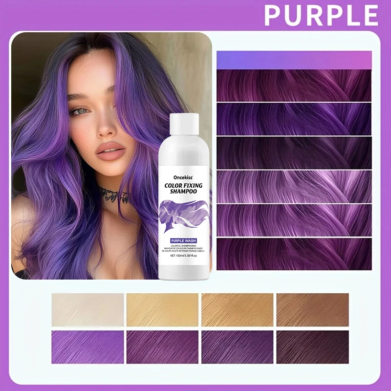 Hair Color Shampoo,Fixed Color,Long-Lasting Semi-Permanent Dye,Unisex-adult Tinted Shampoo Hair Dye for Normal Hair Type