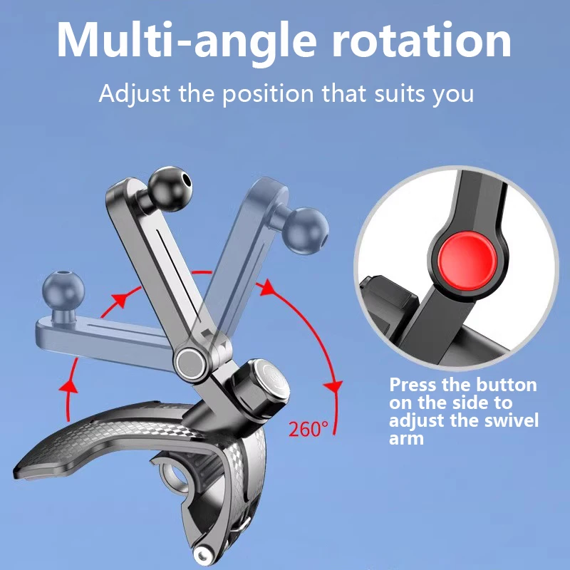 Multi Angle Adjustable Car Mount Holder for Phone Cool Dashboard Clip Universal Rotation Mobile Navigation Stand Car Accessories image 3