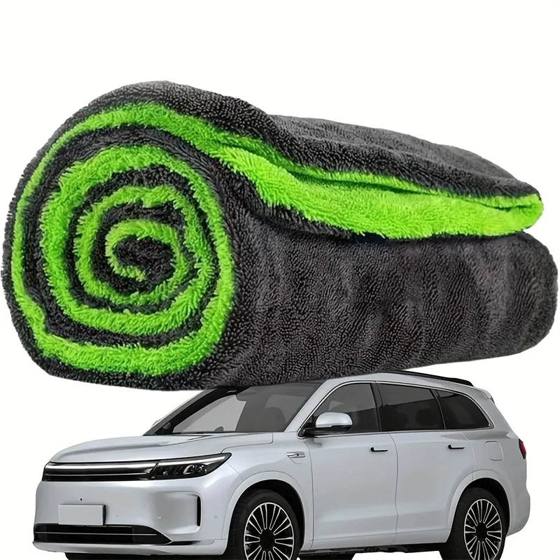 

1 сухое толстое полотенце для внедорожника, двустороннее полотенце из микрофибры 16 x 24 дюйма, супервпитывающее воду 1000 ГГМ