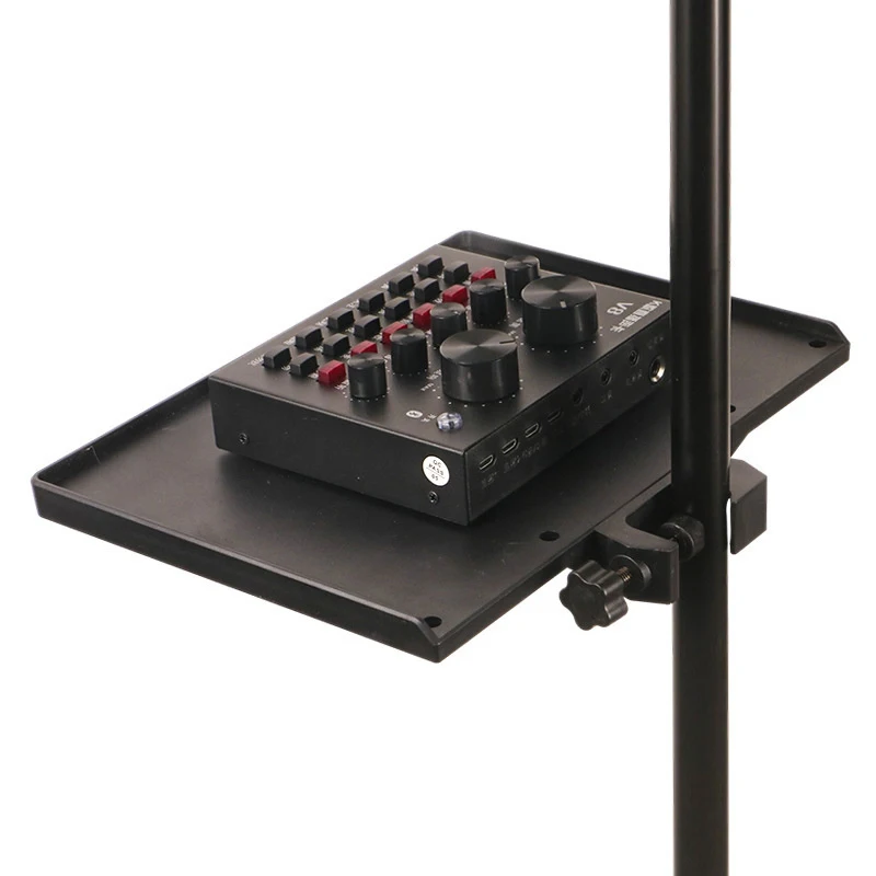New New Microphone Stand Soundcard Tray Clip Holder For Live Tripod Bracket Mic Holder Accessories