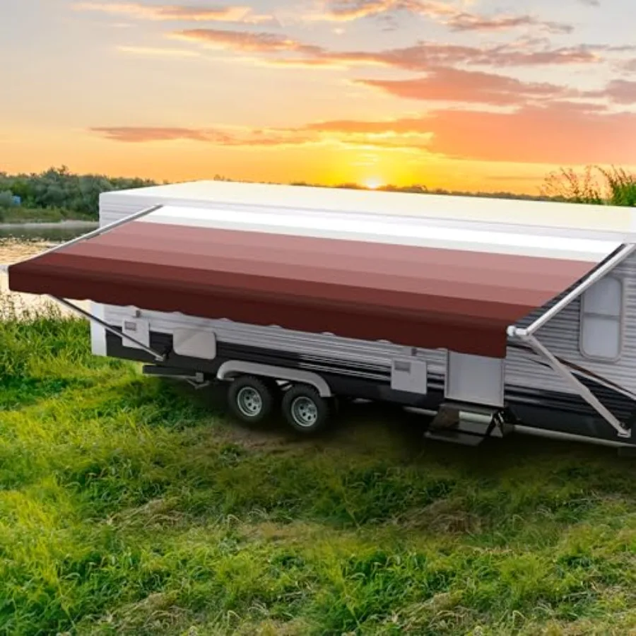 ShadePro - استبدال قماش المظلة RV - فينيل عالي التحمل مقاوم للعوامل الجوية - مظلة خارجية عالمية لمقطورة التخييم والمحرك #1