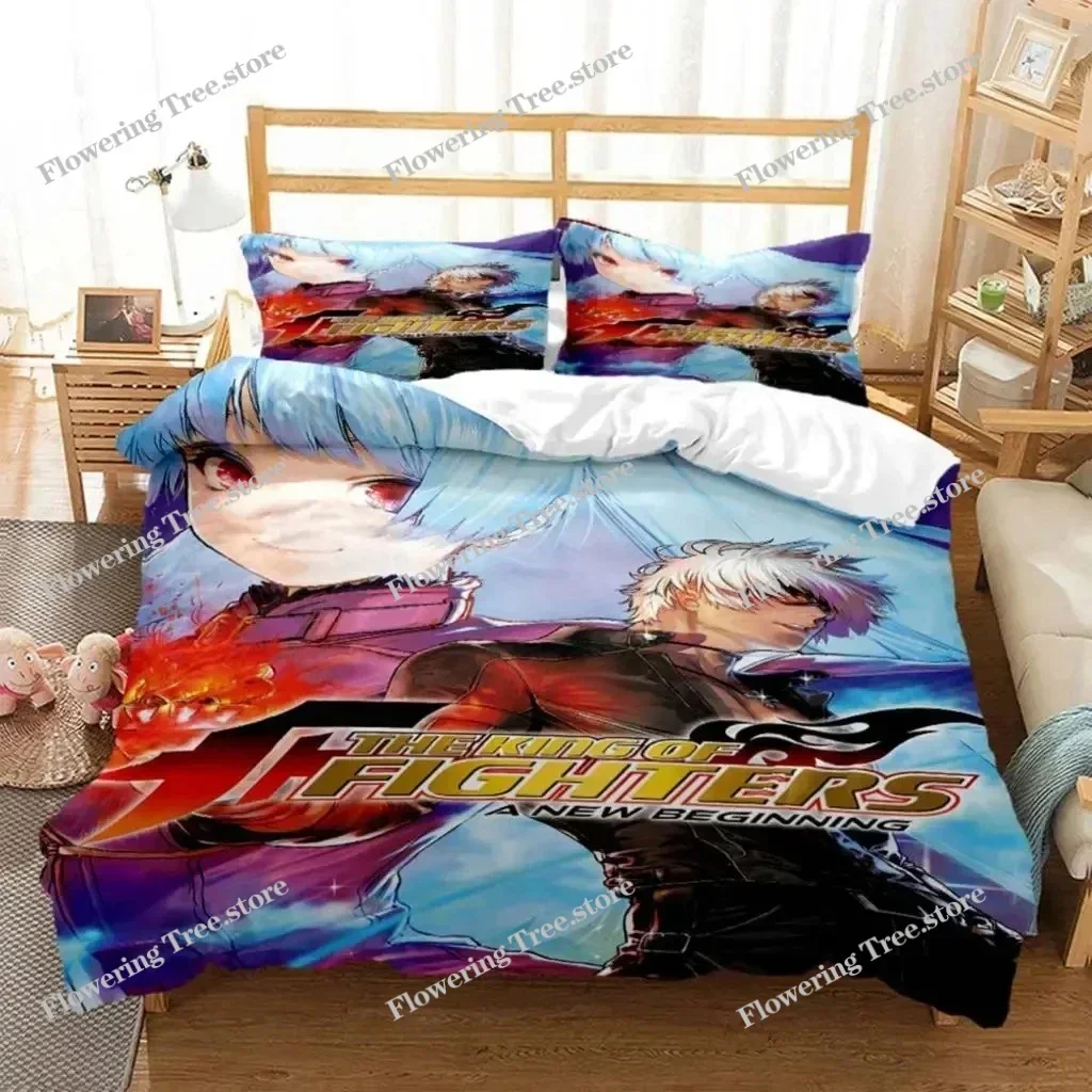 

Anime King of Fighters KOF Bedding Set Boys Girls Twin Queen Size Duvet Cover Pillowcase Bed Kids Adult Home Textileextile