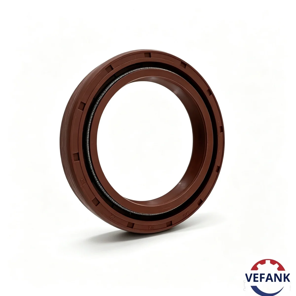 VEFANK DG 52*72*12 mm, Oil Seal, NBR, Brown, double-sided spring structure, threaded outer ring, oil and wear-resistant