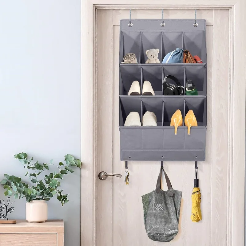 

Fabric Wall Hanging Door Storage Bag Oxford Cloth Door Rear Shoe Organizer Hanging Pocket for Sundries Shoes