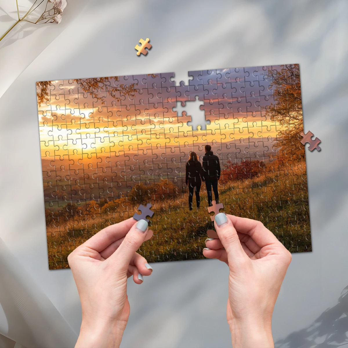 35/300/500/1060pcs Personalized Custom Photo Puzzle couple From Your Photo Custom Puzzle For Adults Photo Jigsaw Family Memories