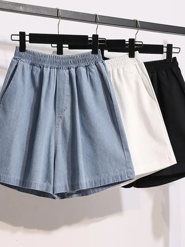 

Джинсы с высокой талией и широкими штанинами, свободного кроя, летние, модные, больших размеров, А-силуэт, удобные повседневные брюки для женщин