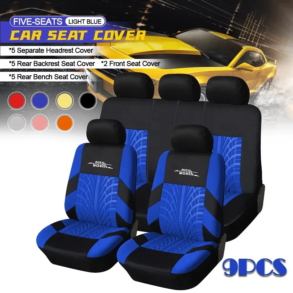 3 Color Car Seat Covers Set