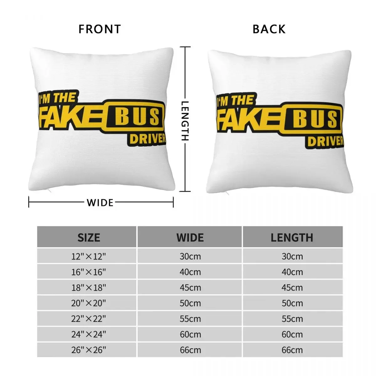 I'M The Fake Taxi Driver Square Pillowcase Pillow Cover Polyester Cushion Decor Comfort Throw Pillow for Home Sofa