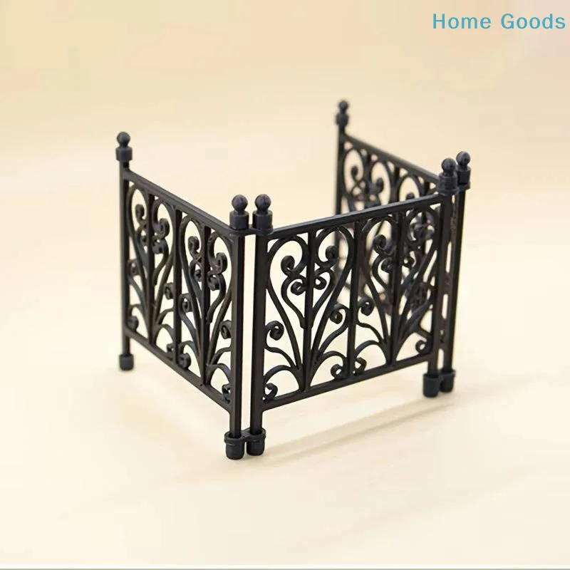 preferred1:12 Dollhouse Carved Fence Guardrail Lightweight Miniature Model DIY Ornament for Mini Landscape Art Projectsproduct