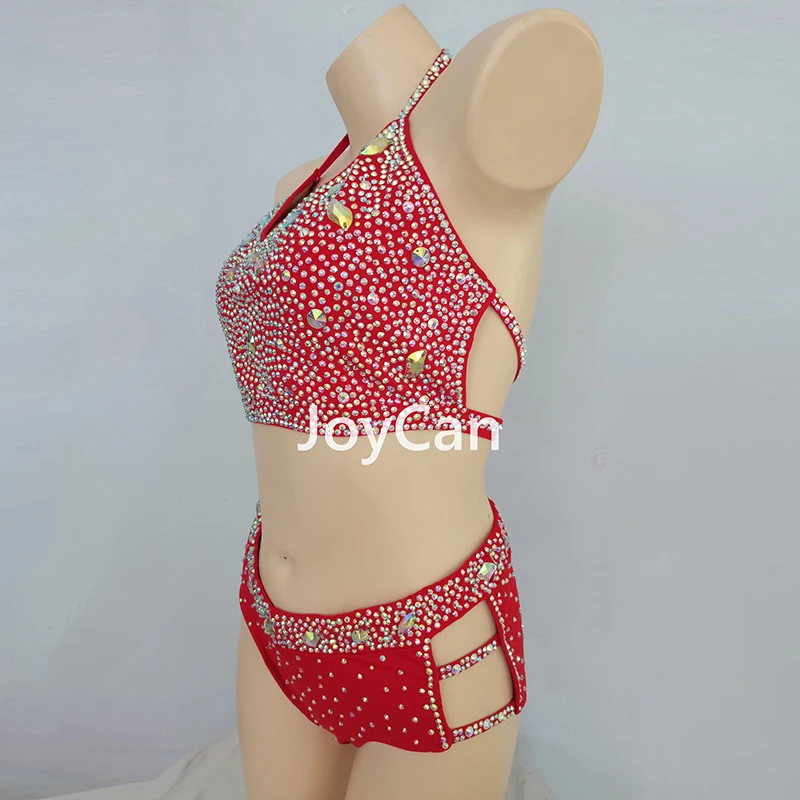 JoyCan-Vestido de Jazz Lírico, Traje vermelho para menina, Roupas de Pole Dancing, Treinamento Performance