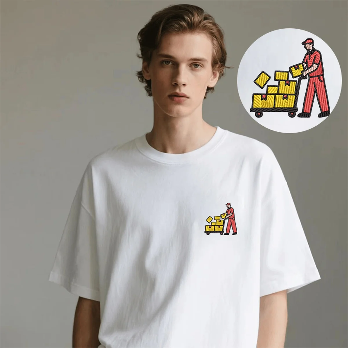 

Urban Delivery Y2K Men & Women's Embroidered T-Shirts – Practical Cotton T-Shirt with Soft Embroidery for Casual Outings