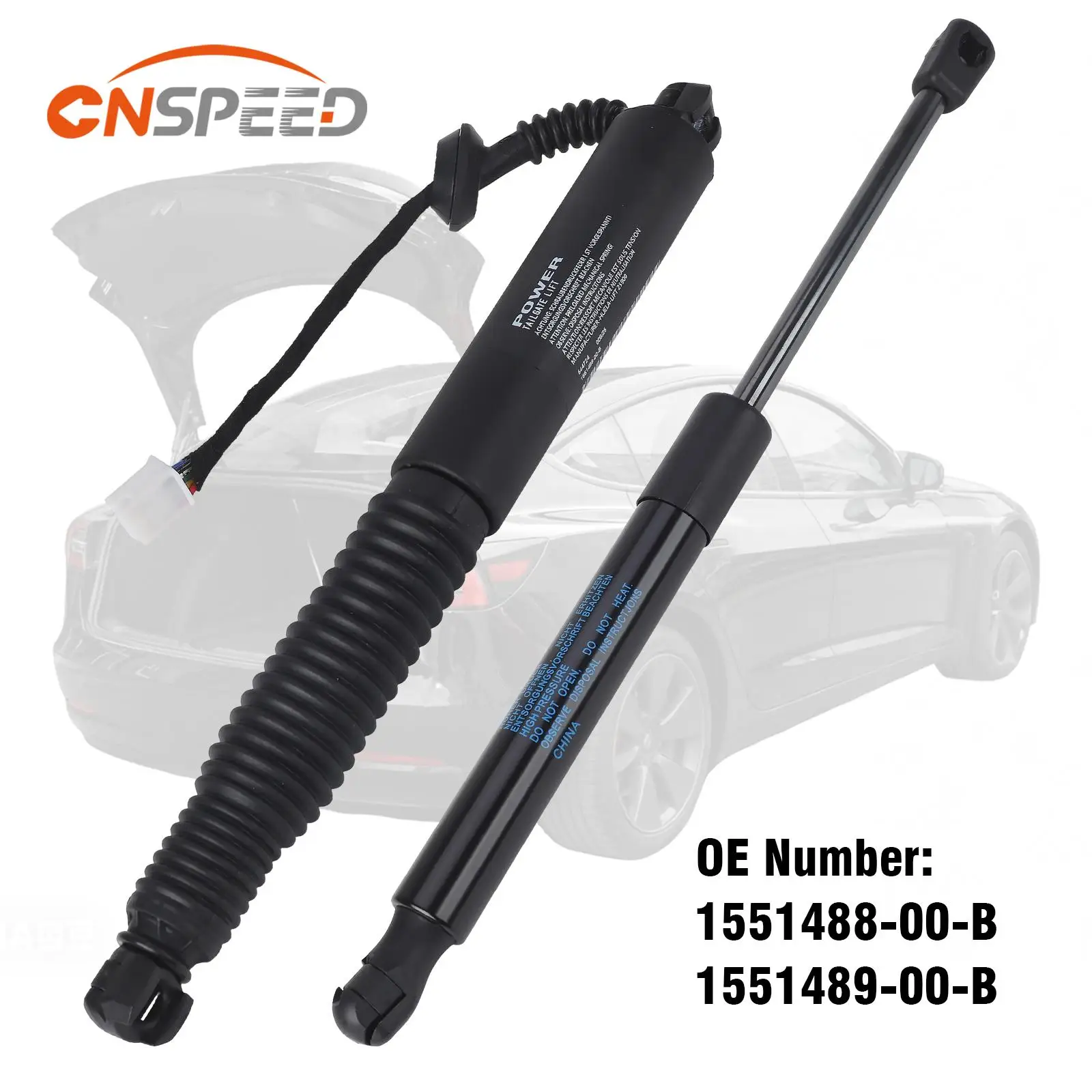 

Комплект из 2 электрических амортизаторов (левый и правый) для задней двери багажника Tesla Model 3 2021-2023, артикулы 1551488-99-B, 1551489-00-B