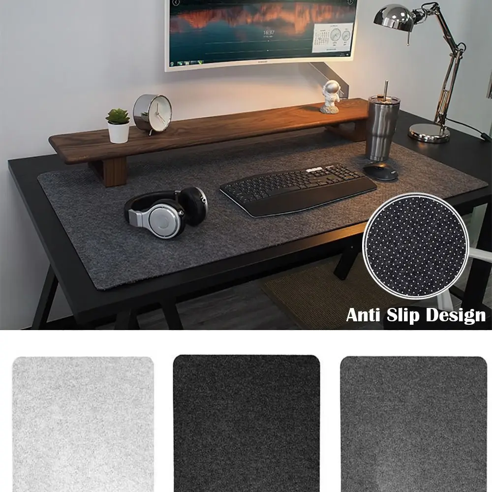 Gaming Accessories Wool Felt Mouse Pad Large Size Non-slip Keyboard Mice Mat Home Office 90x40cm Computer Desk Protector