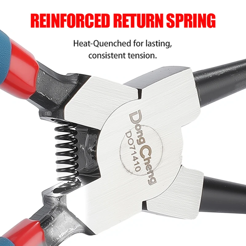 5 بوصة بحلقة إحكام كماشة الداخلية الخارجية حلقة الربيع كماشة لإزالة وتثبيت حلقات قفل المفاجئة المستديرة أدوات يدوية #4