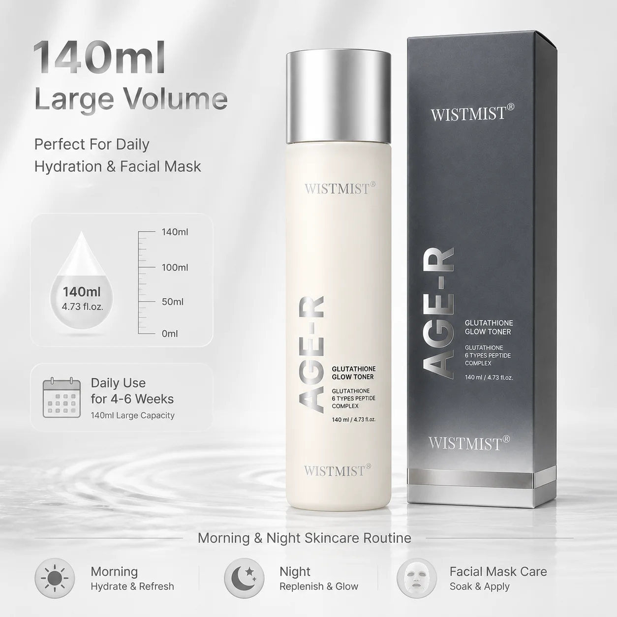 WISTMIST Tônico Iluminador com - Korean Skincare Routine avaliação e preço