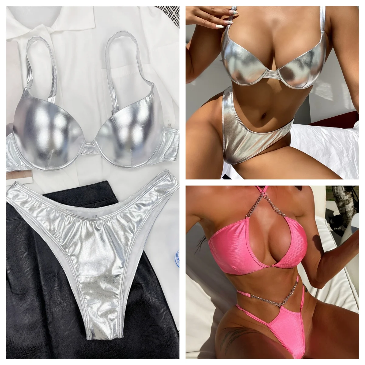 Conjuntos de biquíni micro sexy feminino, tankinis push up, moda praia, verão, havaiana, 2 peças