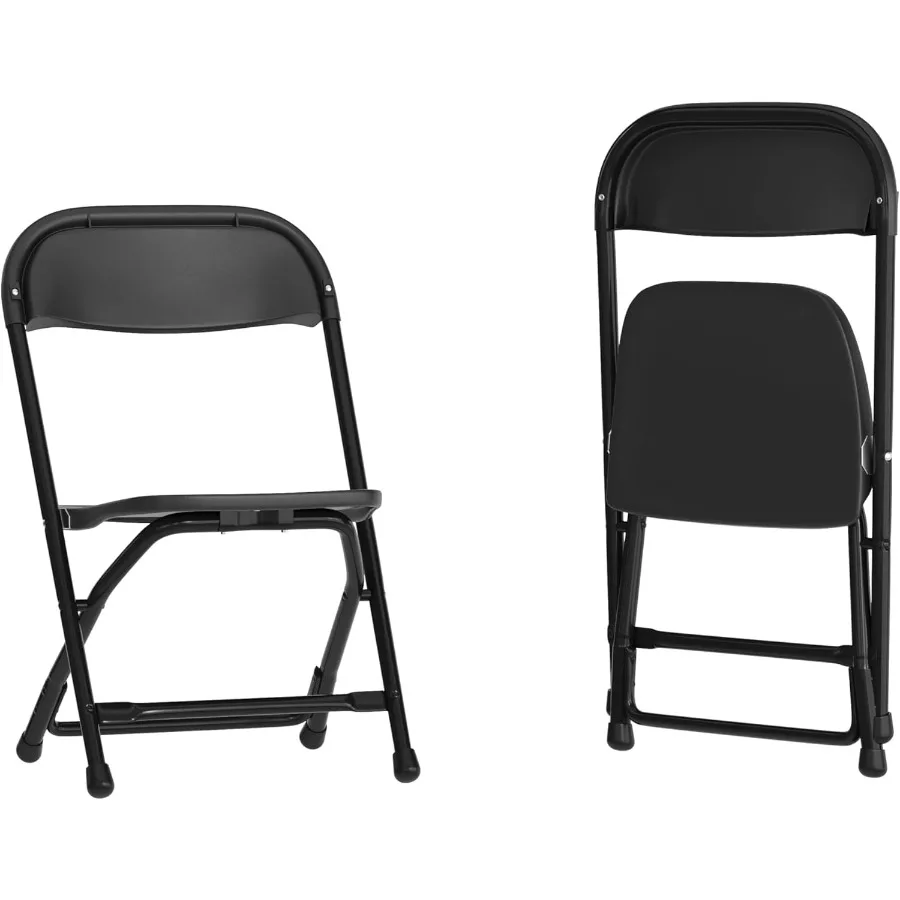

Комплект из 2 черных пластиковых складных стульев для пикника на открытом воздухе, сада, кемпинга и использования в помещении. Легкий, прочный. Легко собирается и ст.