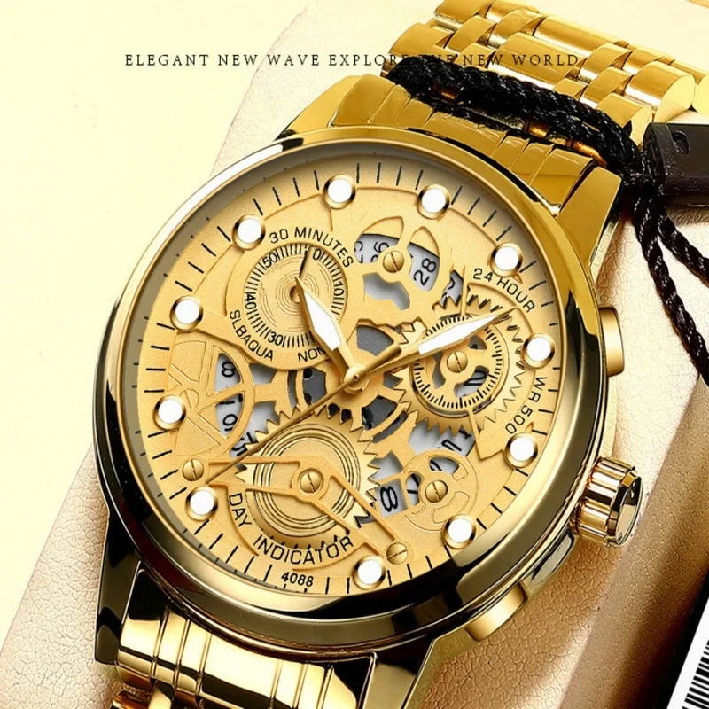 Strong And Durable Men's Watch Hollow-shaped Quartz Watch Student Waterproof Night-Light Fashion Watch Summer Party Personalized