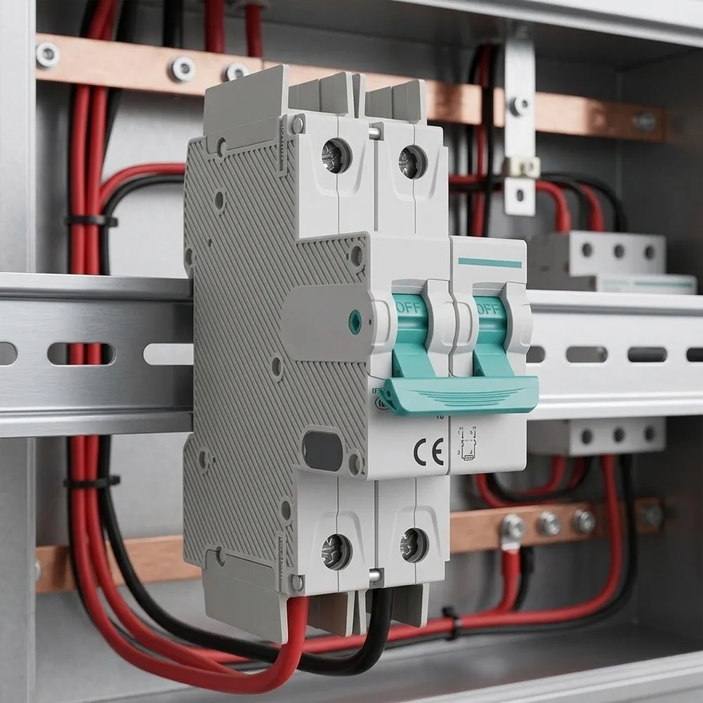 For photovoltaic DC Circuit Breaker 2P 1000V with 16A 32A or 63A Rating for Commercial and Residential Installations