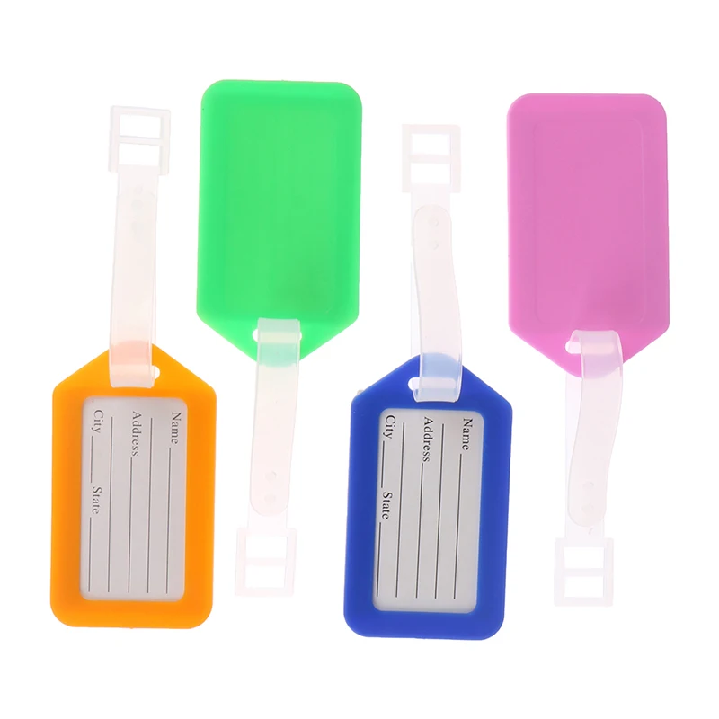 10PCS Luggage Tag Boarding Shipping Plastic Baggage Tags Travel Accessory Women Men Suitcase ID Address Name Holder Bag Label