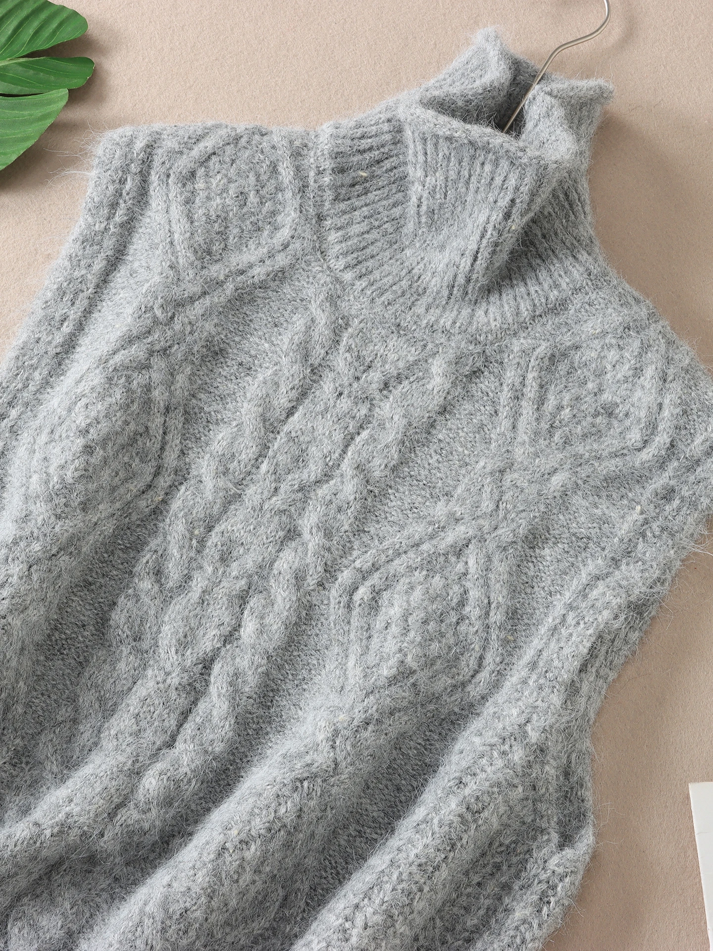 Gilet lavorato a maglia coreano Sle collo alto Thi donna inverno modello diamante sciolto Twist Bal Svel Faionable WA495