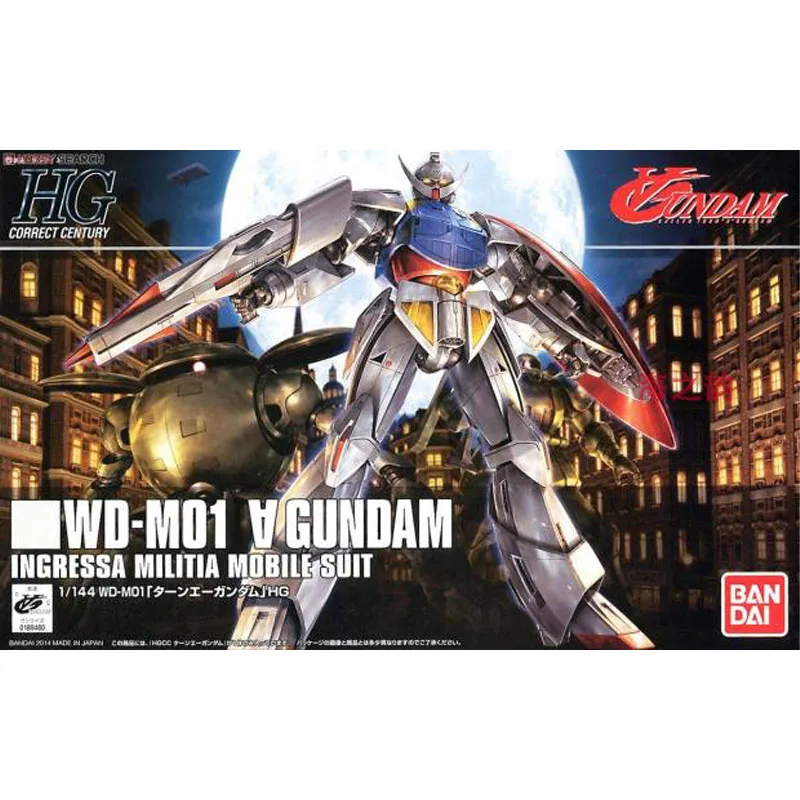 Bandai Genuine Gundam Model Garage Kit HG Series 1/144 WD-M01 Turn A Gundam Anime Action Figure Toys for Boys Collectible Toy