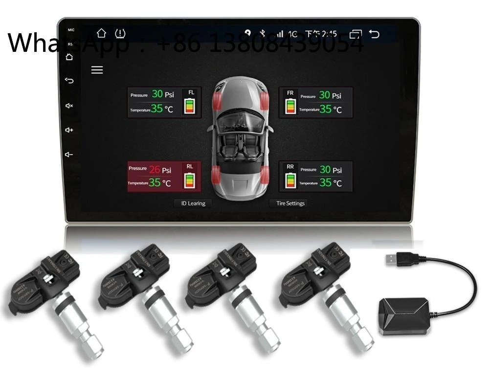 

Car USB TPMS for Android With Internal Sensor Wireless Tire Pressure Monitoring System Tpms for Car DVD