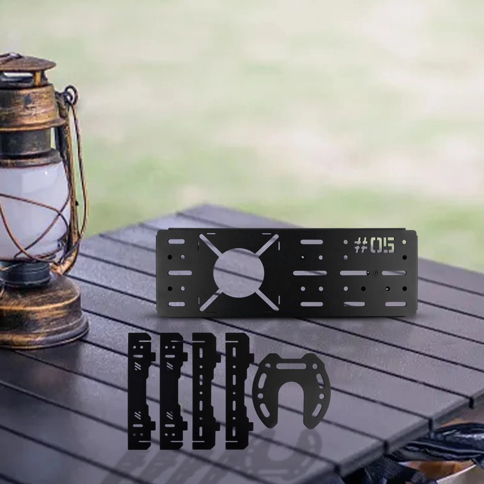 Stove Board and Light Stand Unit for IGT Camping Table Featuring Aluminum Alloy Chassis and Stainless Steel Hardware