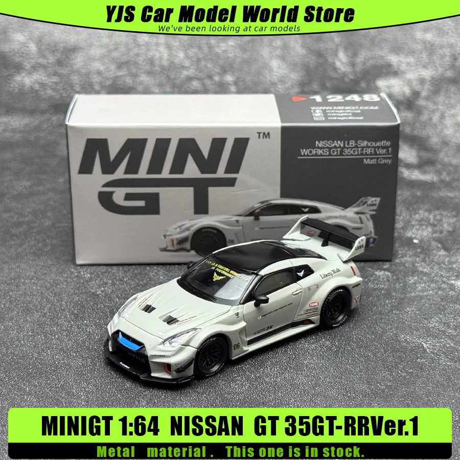 MINIGT Diecast Model 1:64 #1248 NISSAN GT 35GT-RR Ver.1 Car Metal Material Car Model Static Ornament Collection