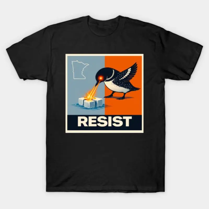 Minneapolis ICE Protest Resist Loon Bird T-Shirt