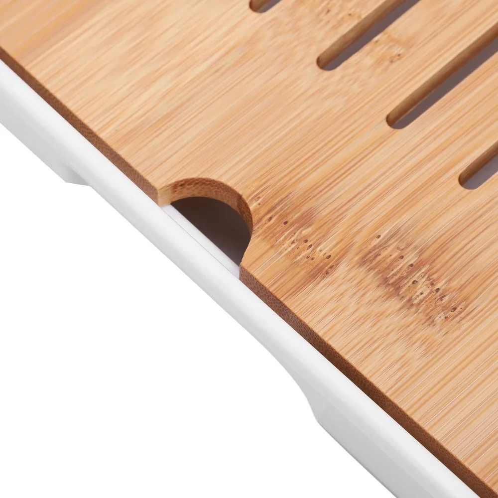 Water Storage Drainage Tea Serving Tray Rectangular Shape Plastic Material Kung Fu Tea Tray Bambusoideae Material