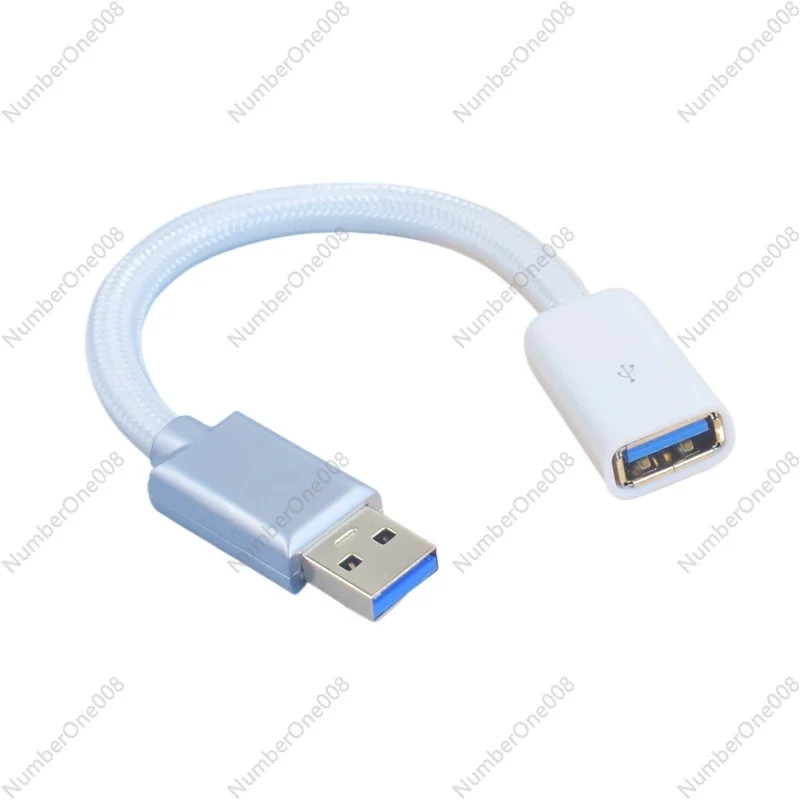

Audiophile Grade Silver-Plated USB Extension Cable, Type A Female to Male Data Cable for Computer Audio, Rotary Connector
