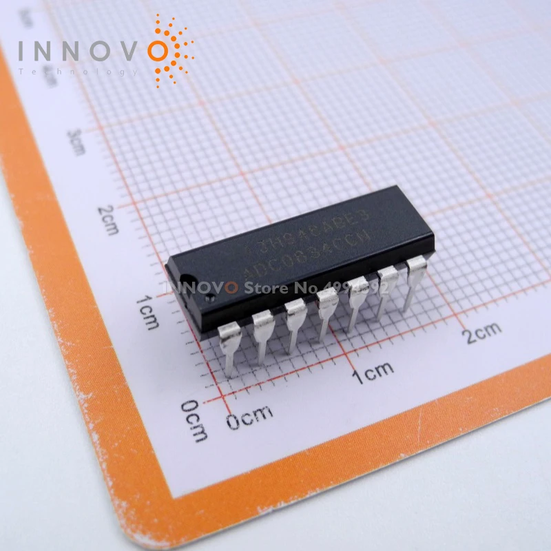 2PCS/LOT ADC0834CCN/NOPB ADC0834CCN IC ADC 8BIT 14-PDIP