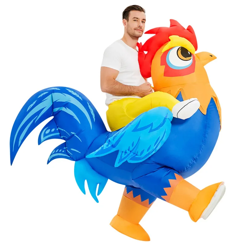 New Style Rooster turkey Inflatable Costume Animal Anime Dress Suits Christmas Halloween Party Cosplay Costumes for Adult Kids