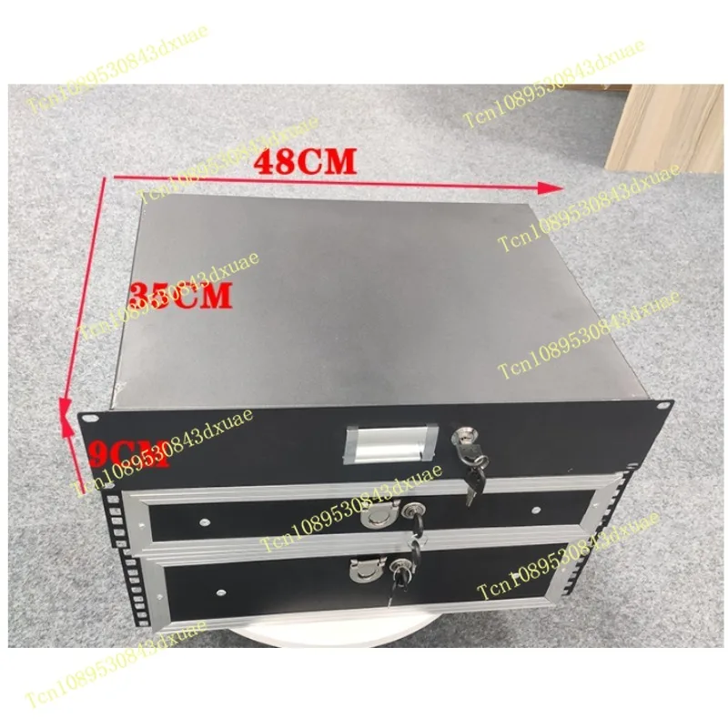 2U Server Cabinet Drawer, ABS Network Cabinet Slide Drawers for Data Center & Engineering Computer Room Storage Organizer
