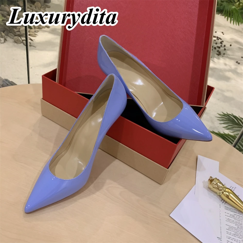 

Top Quality Womens High Heels 0-12cm Luxury Fashion Ladies Sandals Designer Classic Red Heel Real Leather soled Mules Shoes 2231