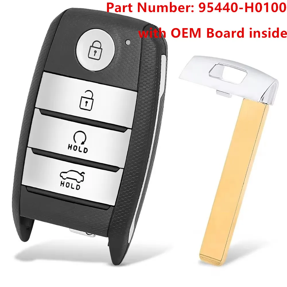 

KEYECU Keyless Smart Remote Control Car Key Fob 4 Buttons 433MHz 8A Chip for Kia Rio 2021 2022 2023 2024 Fob P/N: 95440-H0100