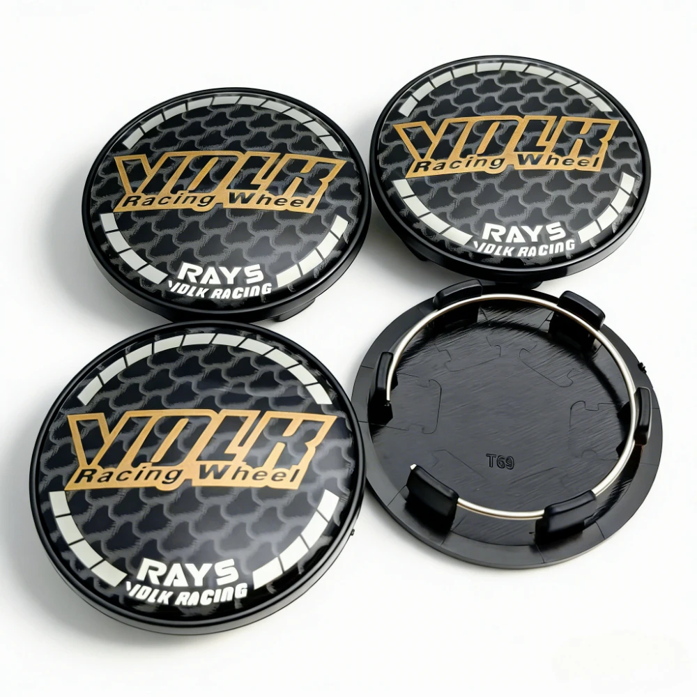 4x 69mm Rays VOLK Racing Nabendeckel Radkappen Nabenkappen