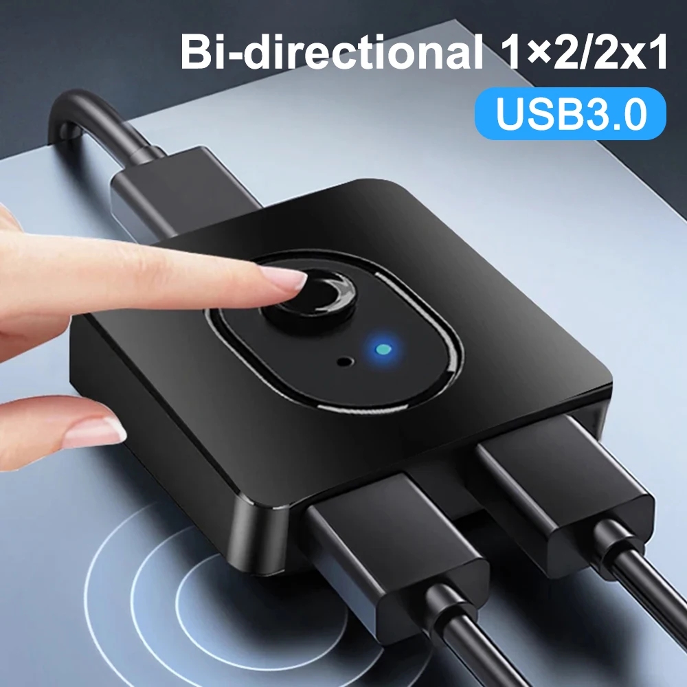 

Switch USB KVM Switch Selector USB 2.0 USB 3.0 BI-Direction Switch Splitter Printer Keyboard Mouse Sharing for Macs&windows