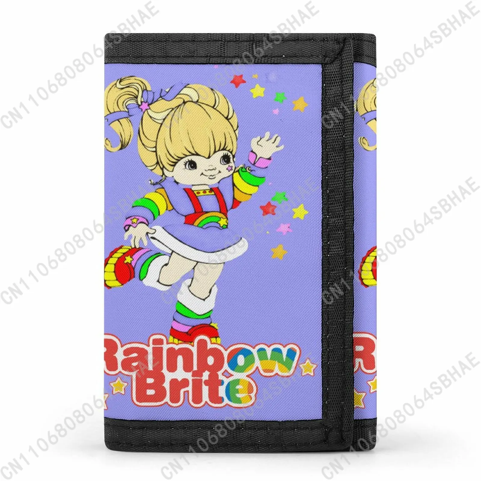 

Brite Rainbow Trendy Tri Fold Wallet Teenage Girls Boys Slim 3 Fold Card Personalized Pattern Purse for School Daily Use