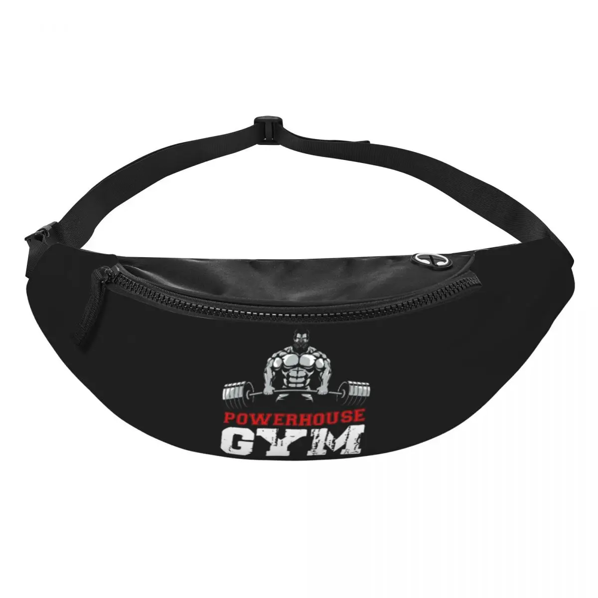 Fitness Muscle Powerhouse Gym Fanny Pack for Men Women Fashion Bodybuilding Gym Crossbody Waist Bag Traveling Phone Money Pouch