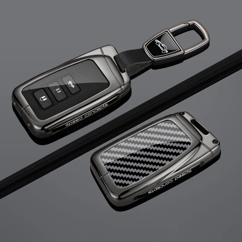 Metal Carbon Fiber Car Key Cover Case Keychain For Lexus NX GS RX IS ES GX LX RC 200 250 350 LS 450H 300H Protector Accessories
