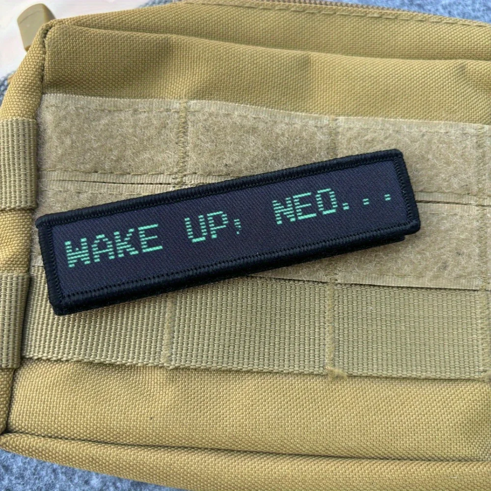 Wake Up Neo Moral Taktischer Aufnäher, bedrucktes Klett-Emblem, Militärabzeichen, Kampfarmband, Rucksack-Aufkleber – Detail 4