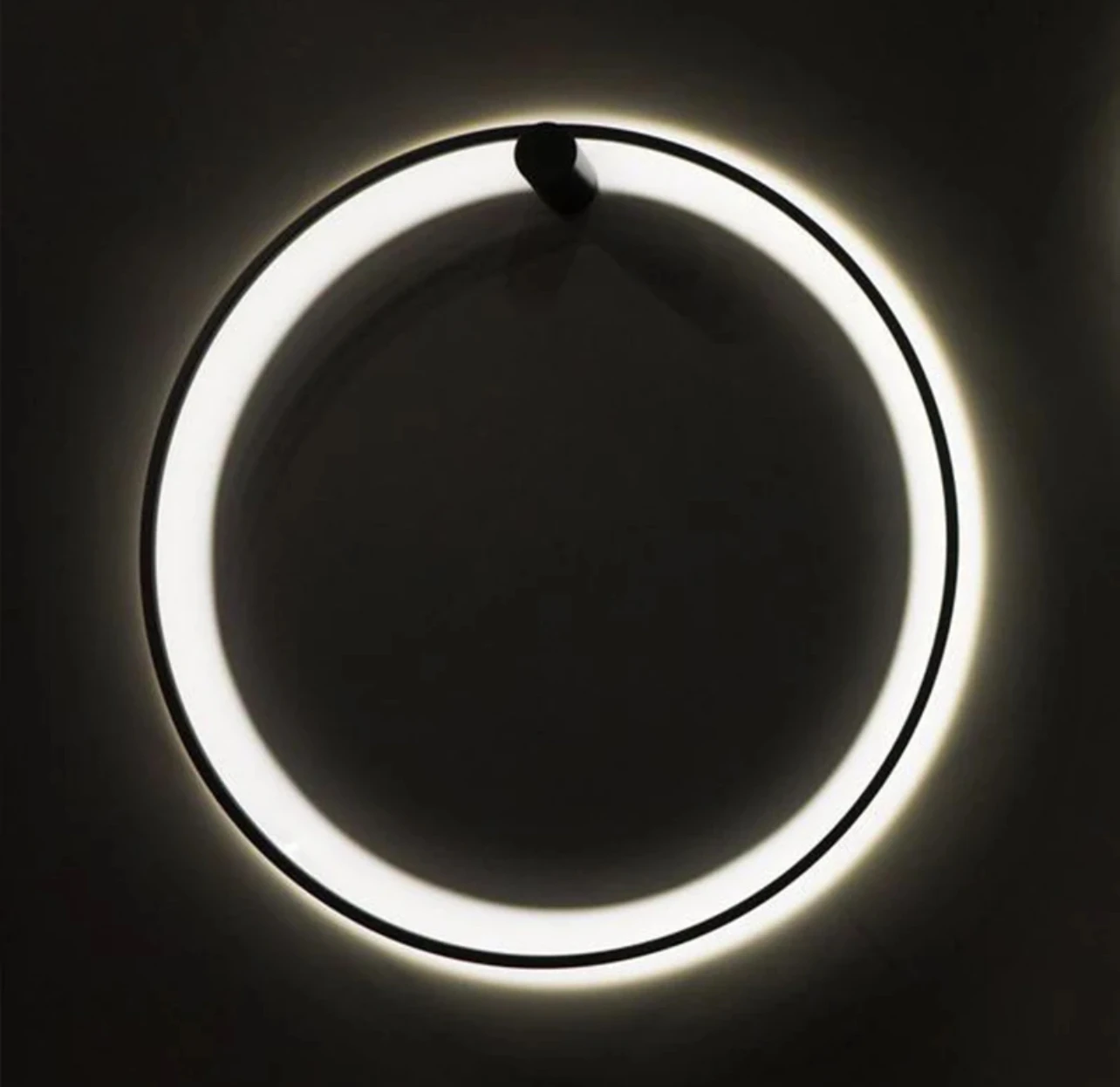 Imagem -05 - Modern Art Black Round Led Wall Light Nordic Sala de Estar Fundo Varanda Corredor Café Restaurante Lâmpada Decorativa