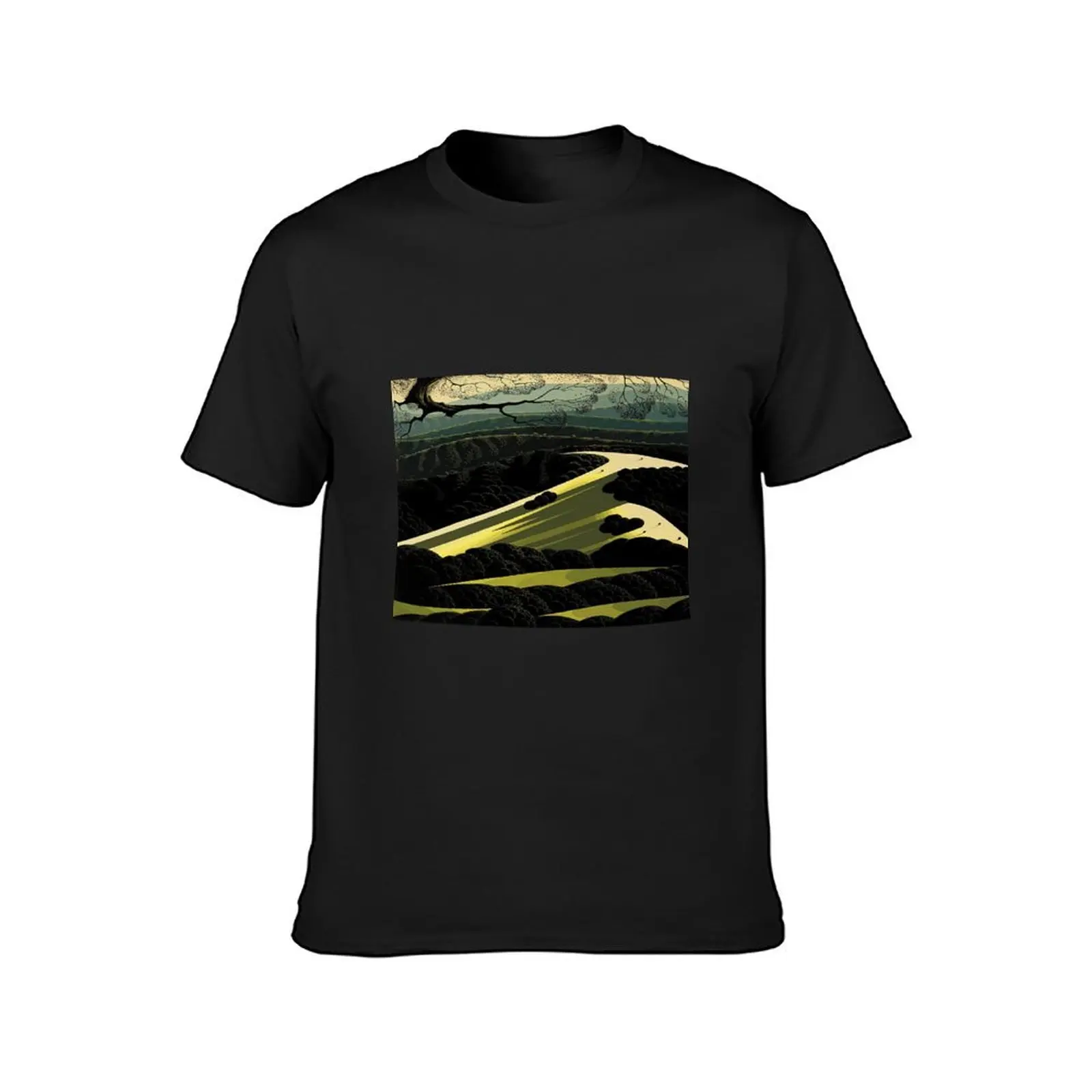 california hills 1989 - Eyvind Earle T-Shirt plain funnys t shirt men