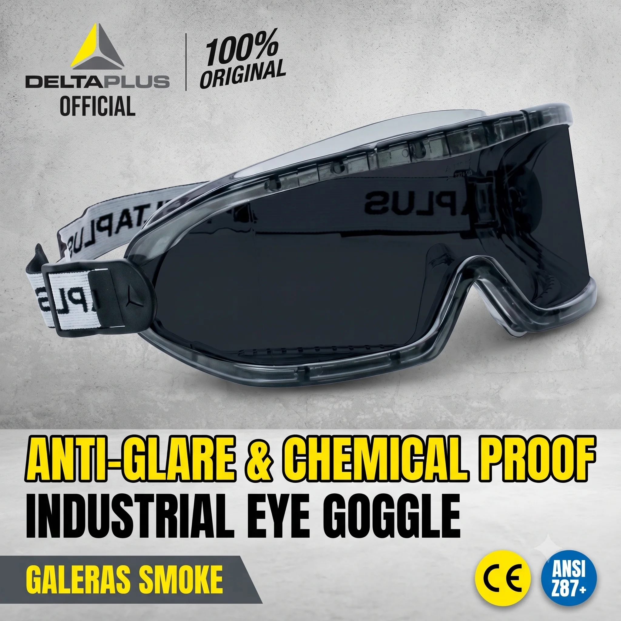 DELTA GALERAS SMOKE Safety Goggles Over Glasses Engineering Ppe For Home And Workshop Gafas De Seguridad Industrial Lentes z87.1