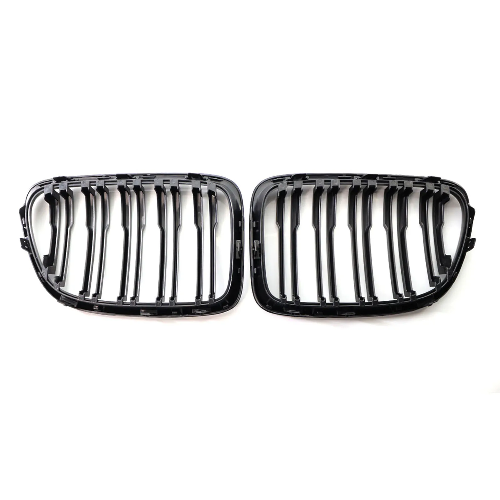 2 Packs Grille Front for BMW E84 X1 25i 28i 2009 2010 2012 2011 2014 Double Slat Bumper Racing Replacement Part Grill